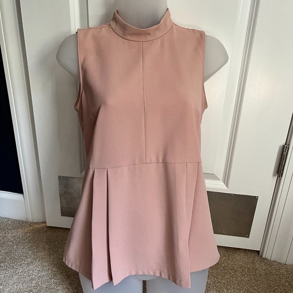 *HP* Ann Taylor Mock Neck Peplum Top XSP - Picture 9 of 9